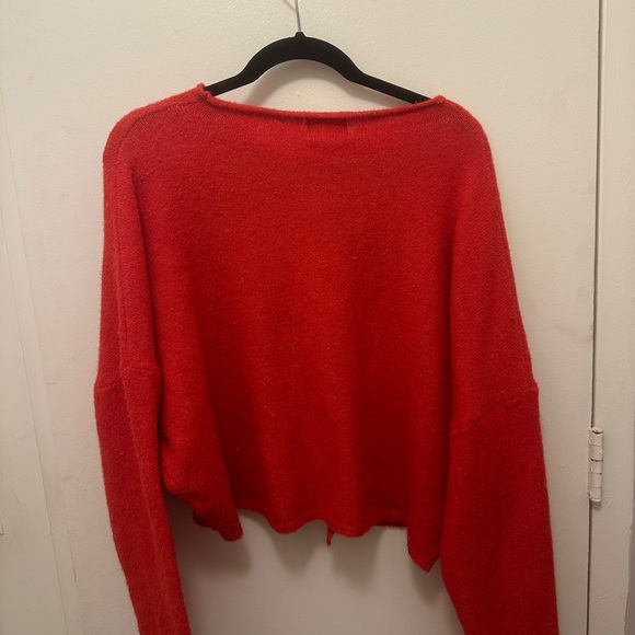 Red Button-Up Cardigan - Picture 3 of 3